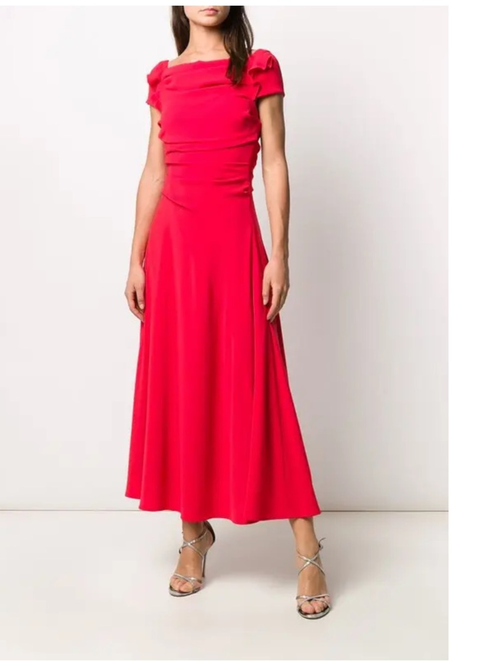 NWT TALBOT RUNHOF Bouklee Draped Midi Dress